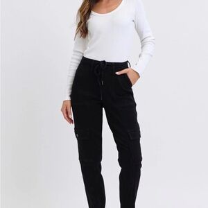 Judy Blue Black Denim Jogger  Jeans